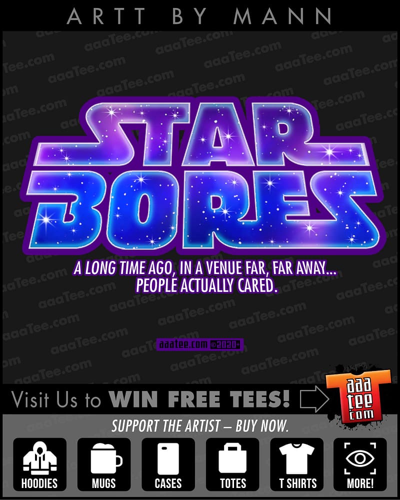Parody spoof of STAR WARS movie title treatment - STAR BORES